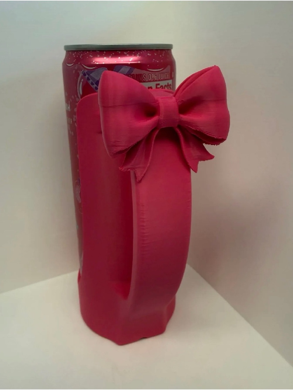 Pink Bow Can Sleeve Carrier